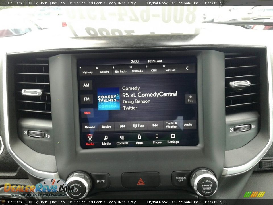 2019 Ram 1500 Big Horn Quad Cab Delmonico Red Pearl / Black/Diesel Gray Photo #15