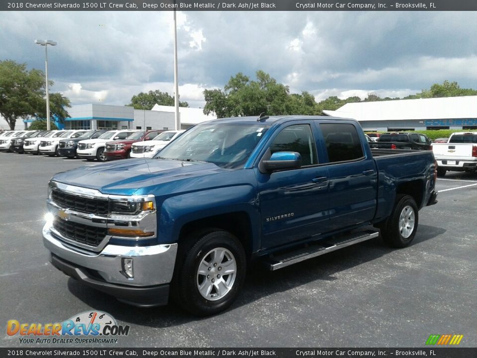 2018 Chevrolet Silverado 1500 LT Crew Cab Deep Ocean Blue Metallic / Dark Ash/Jet Black Photo #1