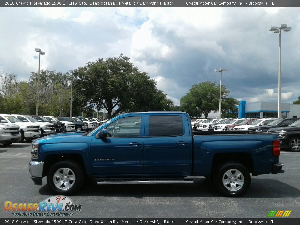 2018 Chevrolet Silverado 1500 LT Crew Cab Deep Ocean Blue Metallic / Dark Ash/Jet Black Photo #2