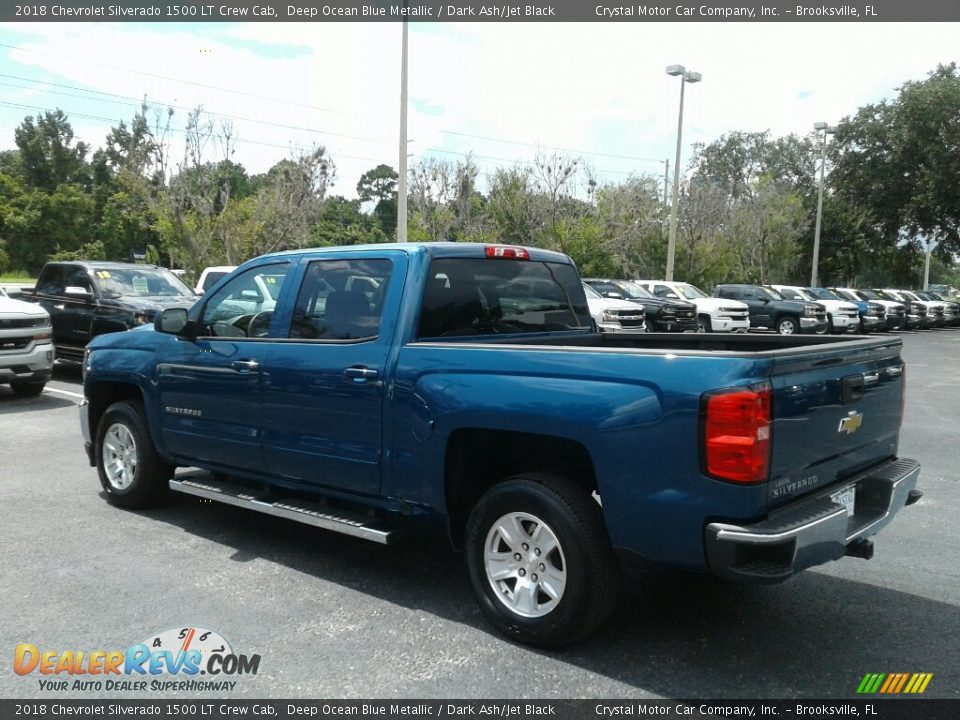 2018 Chevrolet Silverado 1500 LT Crew Cab Deep Ocean Blue Metallic / Dark Ash/Jet Black Photo #3
