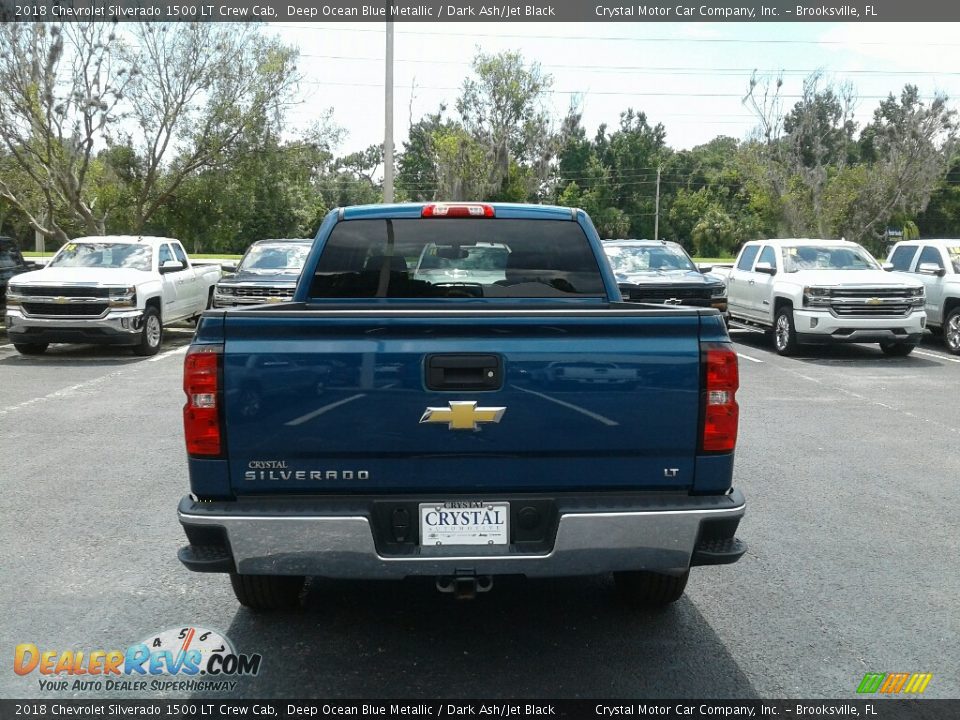 2018 Chevrolet Silverado 1500 LT Crew Cab Deep Ocean Blue Metallic / Dark Ash/Jet Black Photo #4