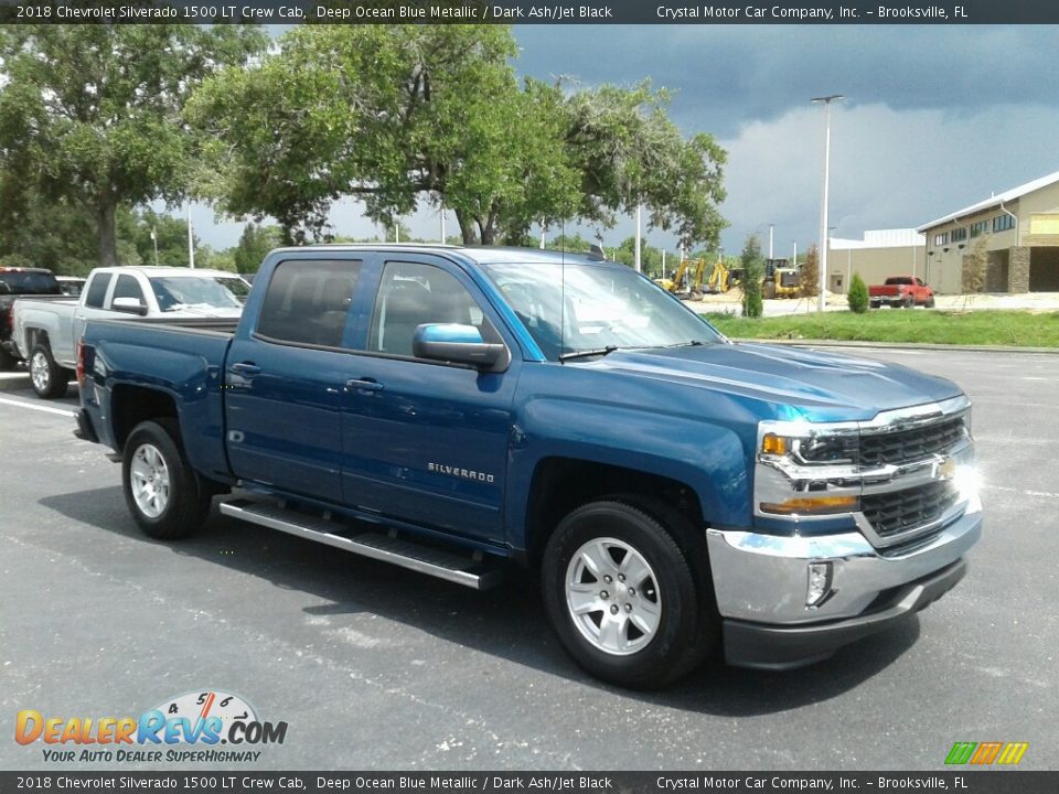2018 Chevrolet Silverado 1500 LT Crew Cab Deep Ocean Blue Metallic / Dark Ash/Jet Black Photo #7