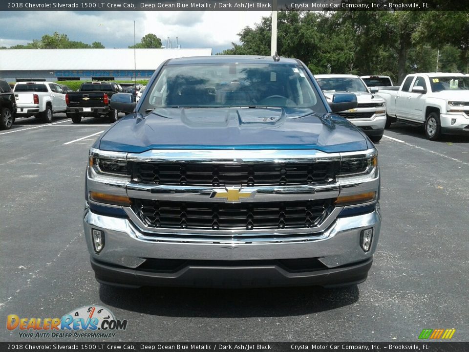 2018 Chevrolet Silverado 1500 LT Crew Cab Deep Ocean Blue Metallic / Dark Ash/Jet Black Photo #8