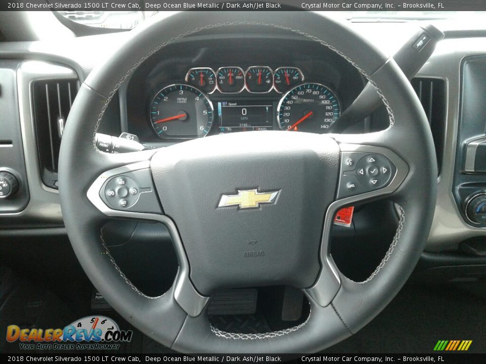 2018 Chevrolet Silverado 1500 LT Crew Cab Deep Ocean Blue Metallic / Dark Ash/Jet Black Photo #14