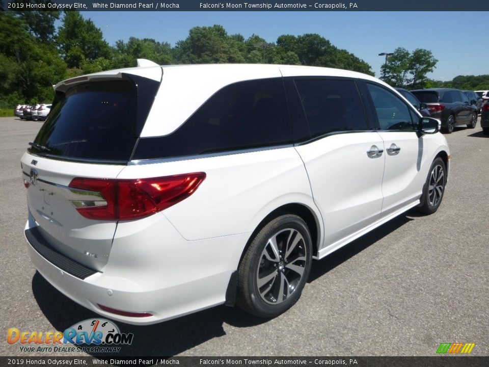 2019 Honda Odyssey Elite White Diamond Pearl / Mocha Photo #4
