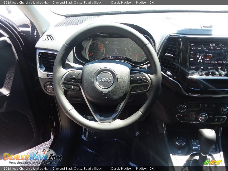 2019 Jeep Cherokee Limited 4x4 Diamond Black Crystal Pearl / Black Photo #5