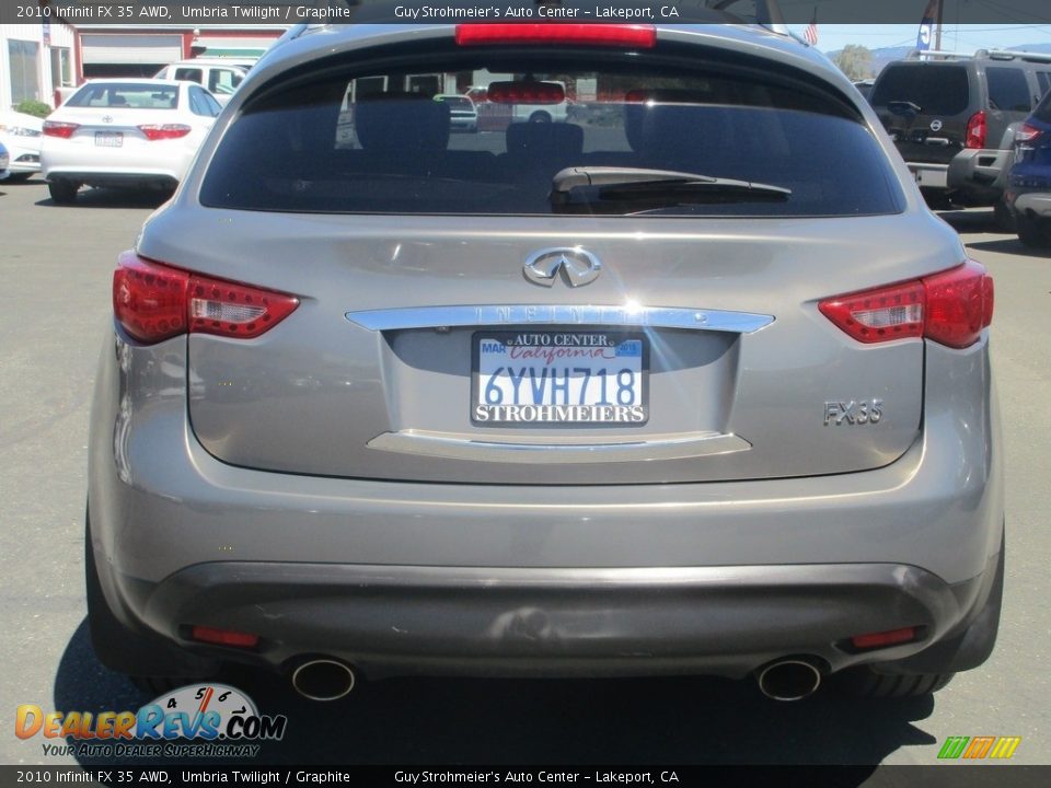 2010 Infiniti FX 35 AWD Umbria Twilight / Graphite Photo #6