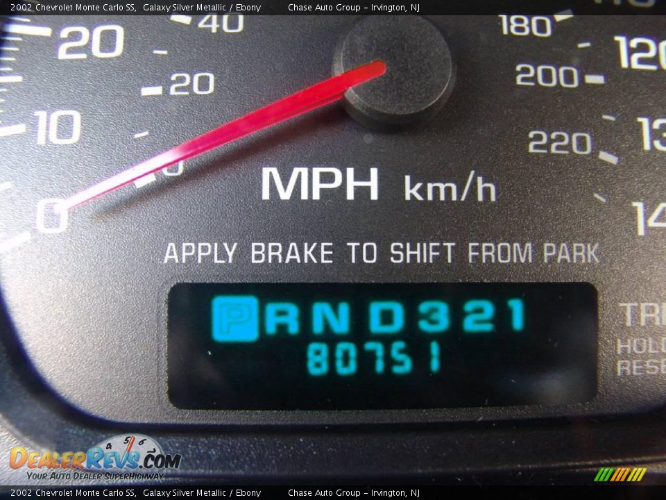 2002 Chevrolet Monte Carlo SS Galaxy Silver Metallic / Ebony Photo #24