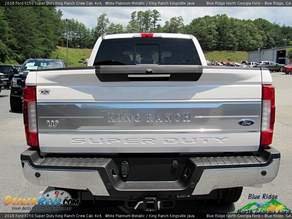 2018 Ford F250 Super Duty King Ranch Crew Cab 4x4 White Platinum Metallic / King Ranch Kingsville Java Photo #4
