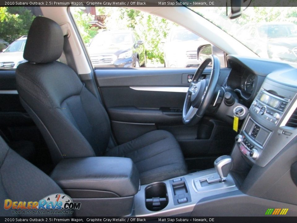 2010 Subaru Outback 2.5i Premium Wagon Graphite Gray Metallic / Off Black Photo #17