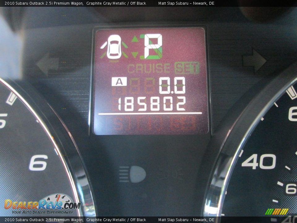 2010 Subaru Outback 2.5i Premium Wagon Graphite Gray Metallic / Off Black Photo #29