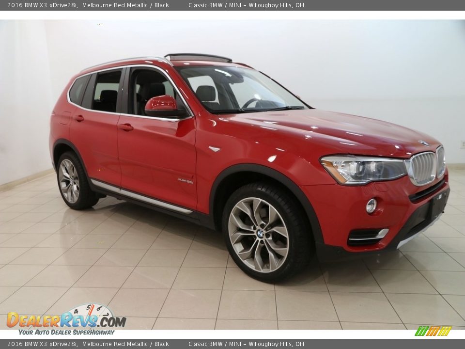 2016 BMW X3 xDrive28i Melbourne Red Metallic / Black Photo #1