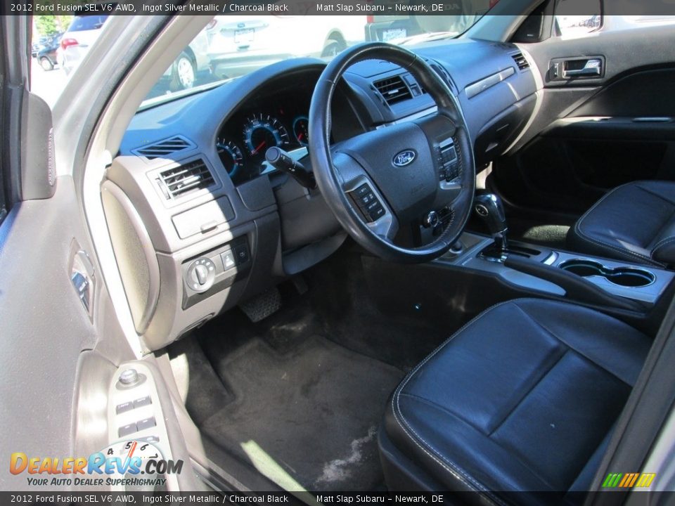 2012 Ford Fusion SEL V6 AWD Ingot Silver Metallic / Charcoal Black Photo #12