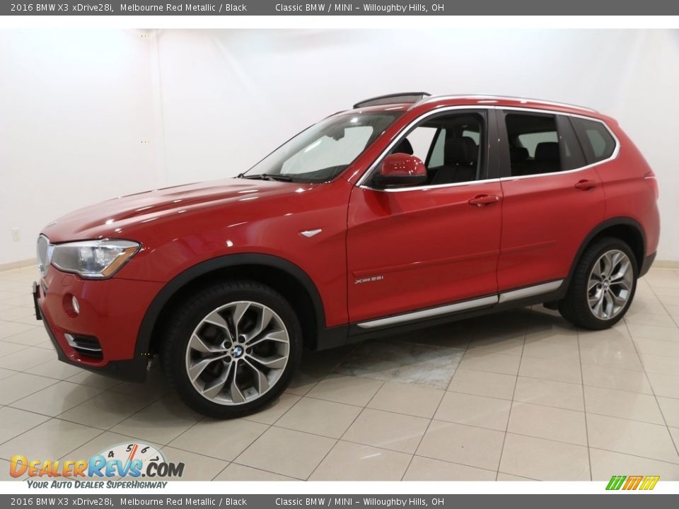 2016 BMW X3 xDrive28i Melbourne Red Metallic / Black Photo #3