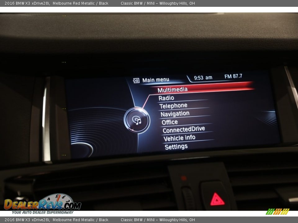 2016 BMW X3 xDrive28i Melbourne Red Metallic / Black Photo #13