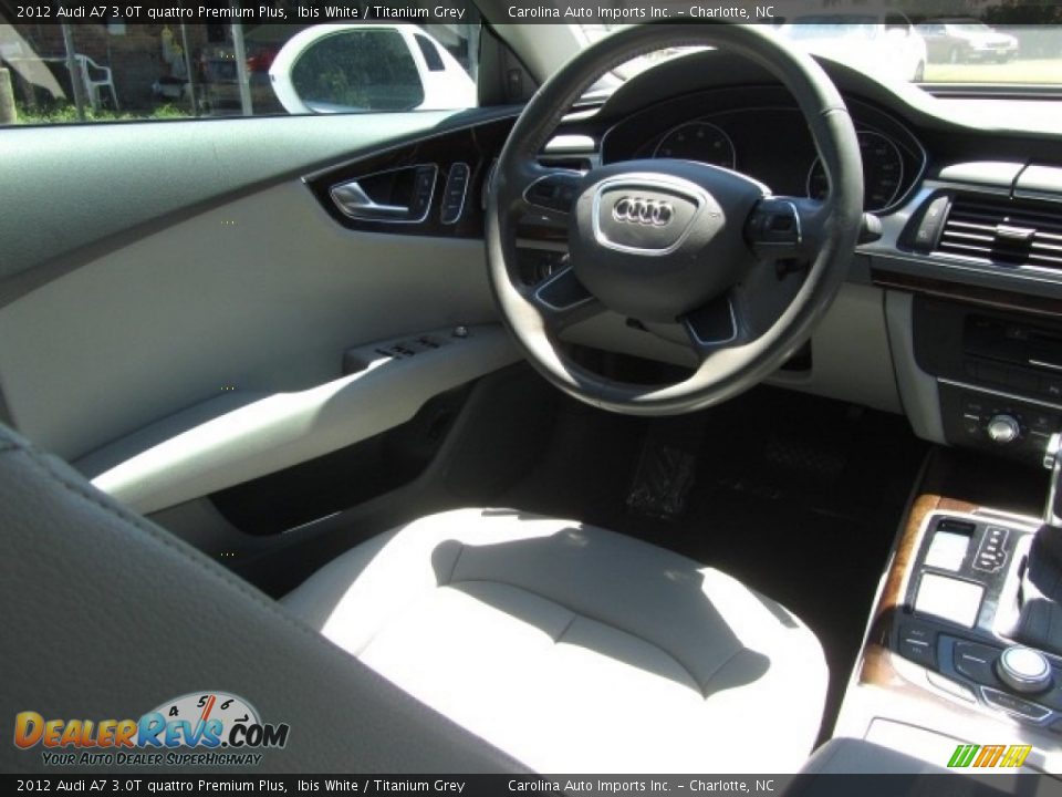 2012 Audi A7 3.0T quattro Premium Plus Ibis White / Titanium Grey Photo #12