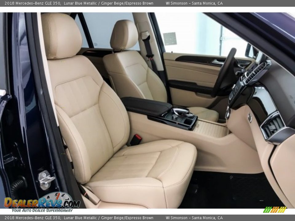2018 Mercedes-Benz GLE 350 Lunar Blue Metallic / Ginger Beige/Espresso Brown Photo #2