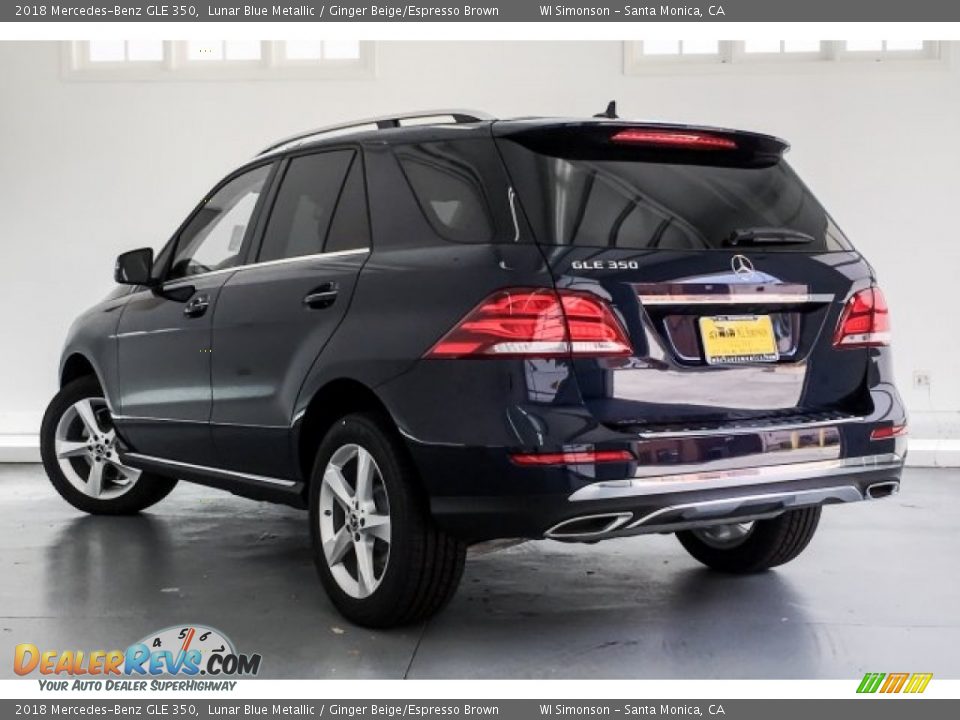 2018 Mercedes-Benz GLE 350 Lunar Blue Metallic / Ginger Beige/Espresso Brown Photo #3