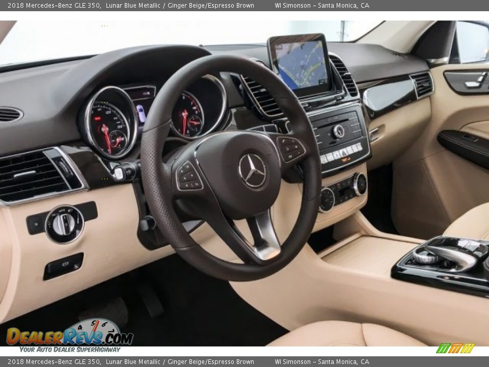 2018 Mercedes-Benz GLE 350 Lunar Blue Metallic / Ginger Beige/Espresso Brown Photo #5