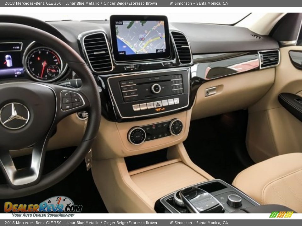 2018 Mercedes-Benz GLE 350 Lunar Blue Metallic / Ginger Beige/Espresso Brown Photo #6