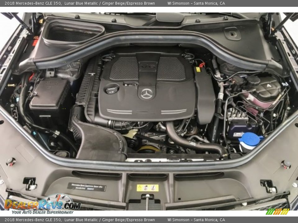 2018 Mercedes-Benz GLE 350 Lunar Blue Metallic / Ginger Beige/Espresso Brown Photo #8