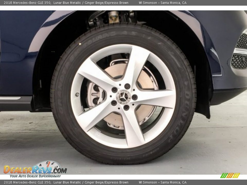 2018 Mercedes-Benz GLE 350 Lunar Blue Metallic / Ginger Beige/Espresso Brown Photo #9