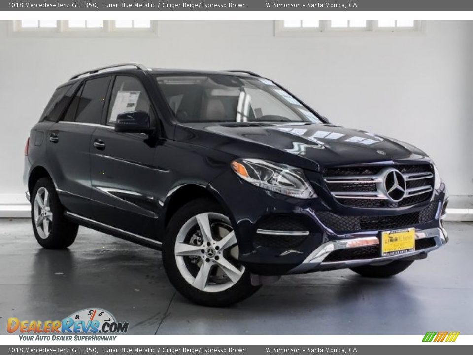 2018 Mercedes-Benz GLE 350 Lunar Blue Metallic / Ginger Beige/Espresso Brown Photo #12
