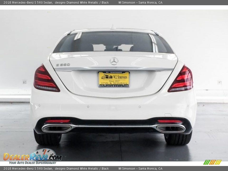 2018 Mercedes-Benz S 560 Sedan designo Diamond White Metallic / Black Photo #4