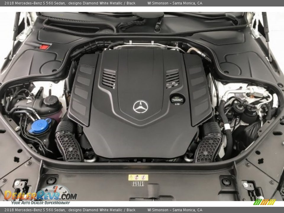 2018 Mercedes-Benz S 560 Sedan designo Diamond White Metallic / Black Photo #8