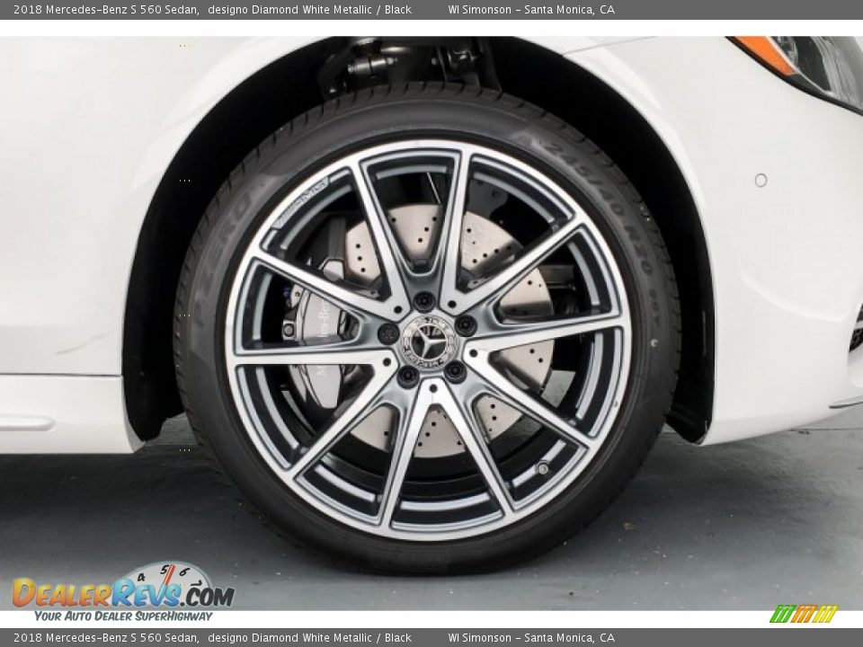 2018 Mercedes-Benz S 560 Sedan designo Diamond White Metallic / Black Photo #9