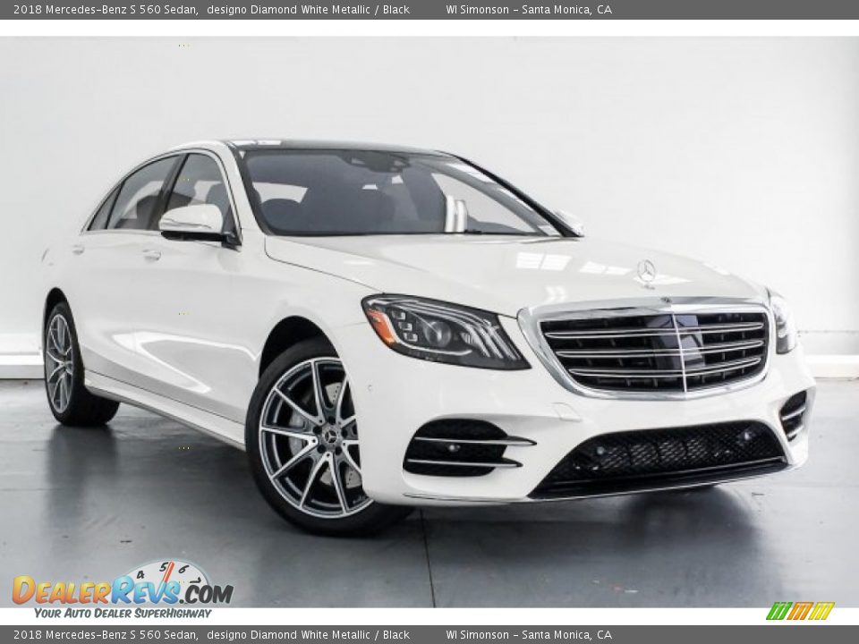 2018 Mercedes-Benz S 560 Sedan designo Diamond White Metallic / Black Photo #12