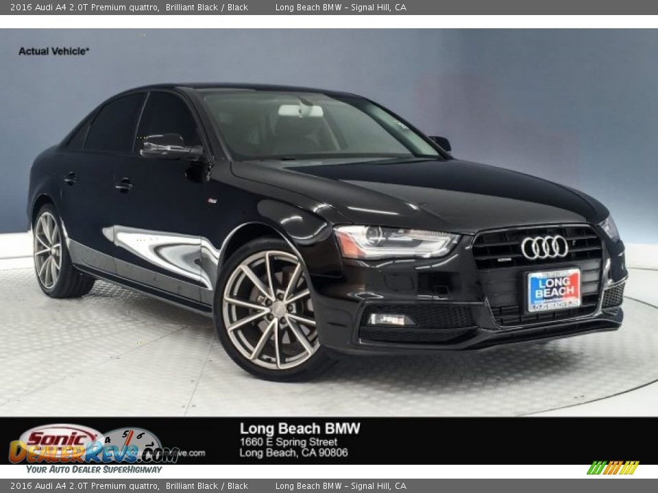 2016 Audi A4 2.0T Premium quattro Brilliant Black / Black Photo #1