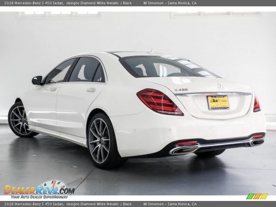 2018 Mercedes-Benz S 450 Sedan designo Diamond White Metallic / Black Photo #3