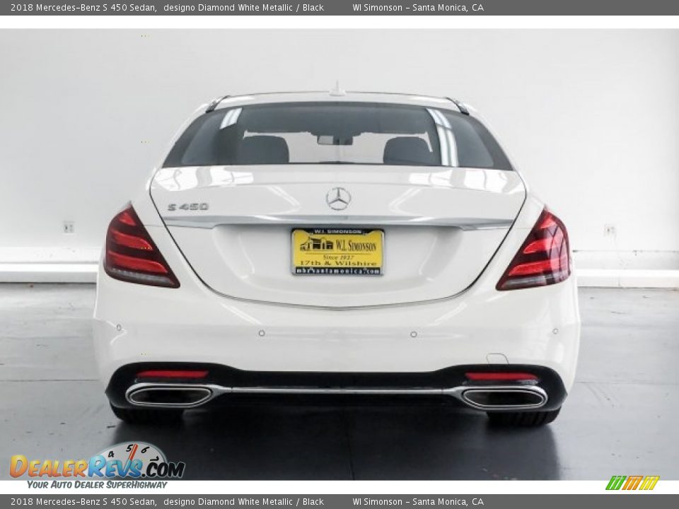 2018 Mercedes-Benz S 450 Sedan designo Diamond White Metallic / Black Photo #4