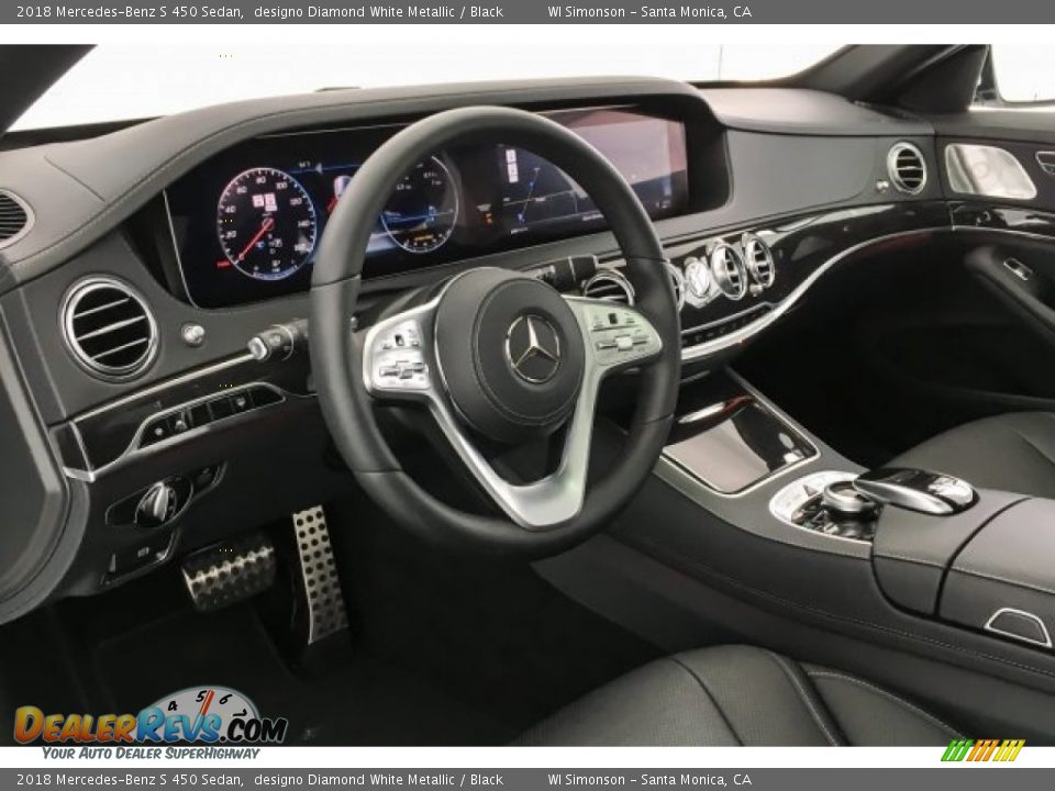 2018 Mercedes-Benz S 450 Sedan designo Diamond White Metallic / Black Photo #5