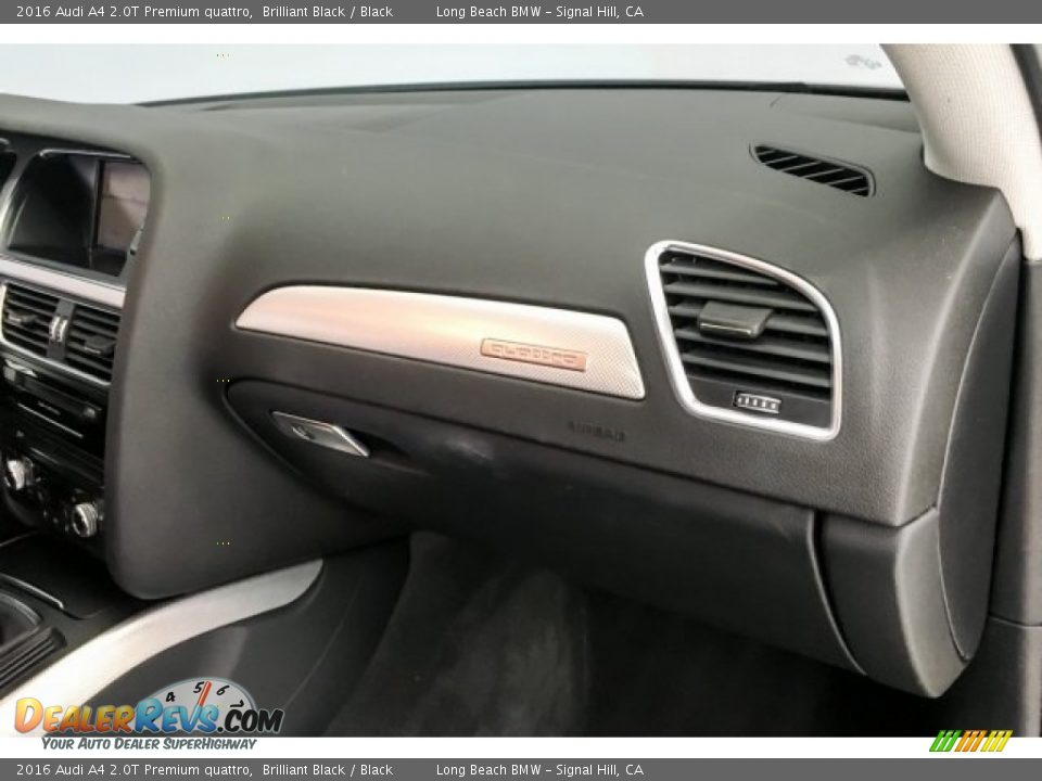2016 Audi A4 2.0T Premium quattro Brilliant Black / Black Photo #24