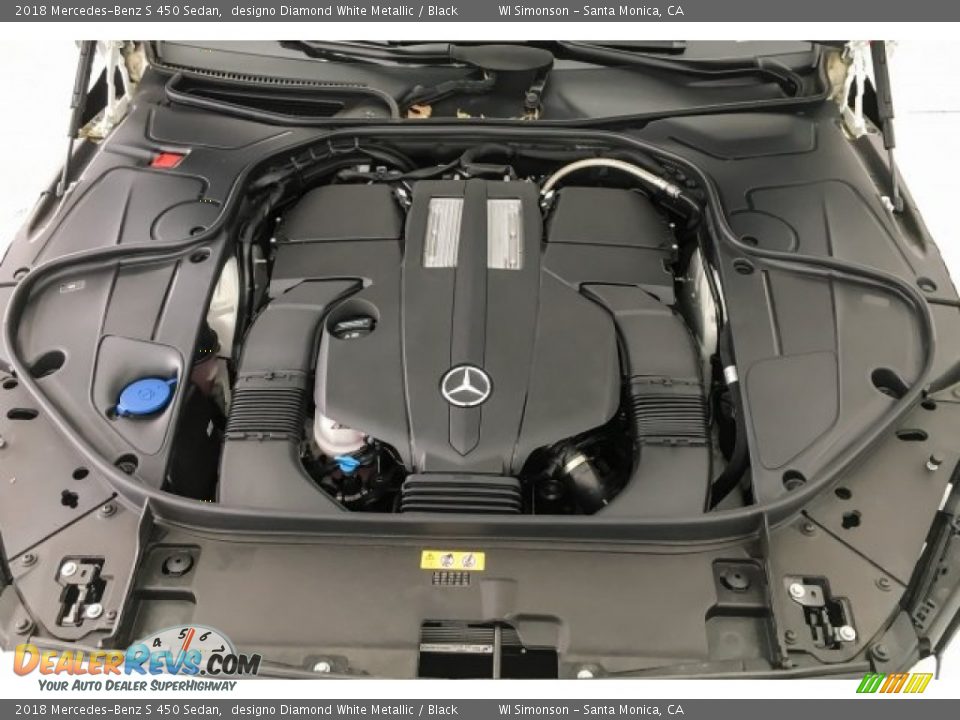 2018 Mercedes-Benz S 450 Sedan designo Diamond White Metallic / Black Photo #8