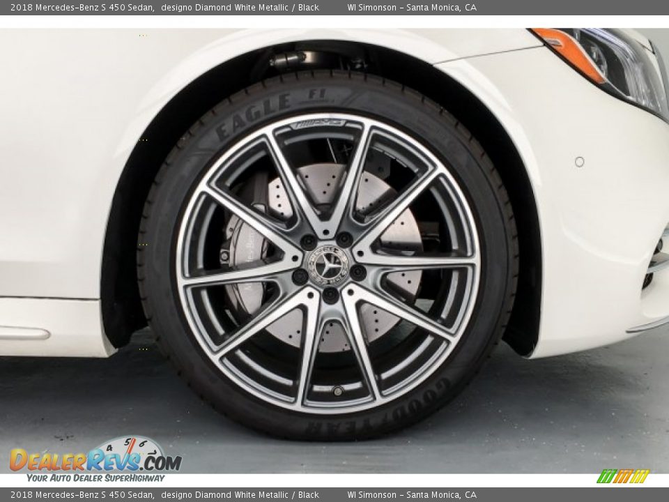 2018 Mercedes-Benz S 450 Sedan designo Diamond White Metallic / Black Photo #9