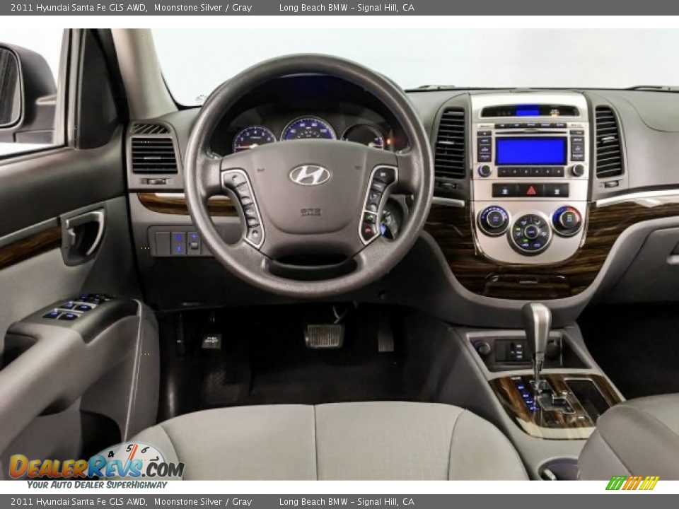 2011 Hyundai Santa Fe GLS AWD Moonstone Silver / Gray Photo #4