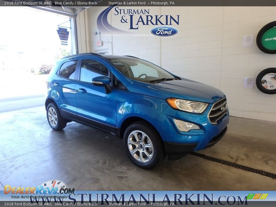 2018 Ford EcoSport SE 4WD Blue Candy / Ebony Black Photo #1