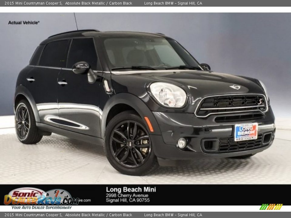 2015 Mini Countryman Cooper S Absolute Black Metallic / Carbon Black Photo #1