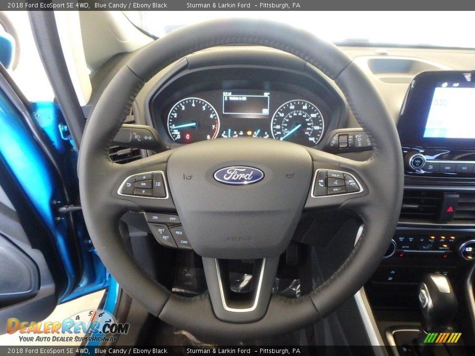 2018 Ford EcoSport SE 4WD Blue Candy / Ebony Black Photo #15