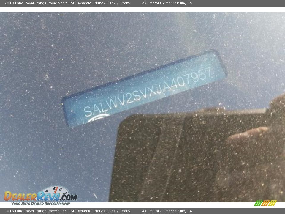 2018 Land Rover Range Rover Sport HSE Dynamic Narvik Black / Ebony Photo #18