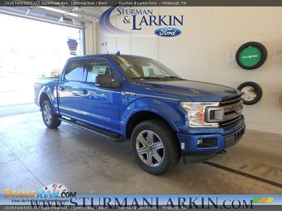 2018 Ford F150 XLT SuperCrew 4x4 Lightning Blue / Black Photo #1