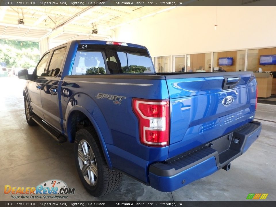 2018 Ford F150 XLT SuperCrew 4x4 Lightning Blue / Black Photo #3