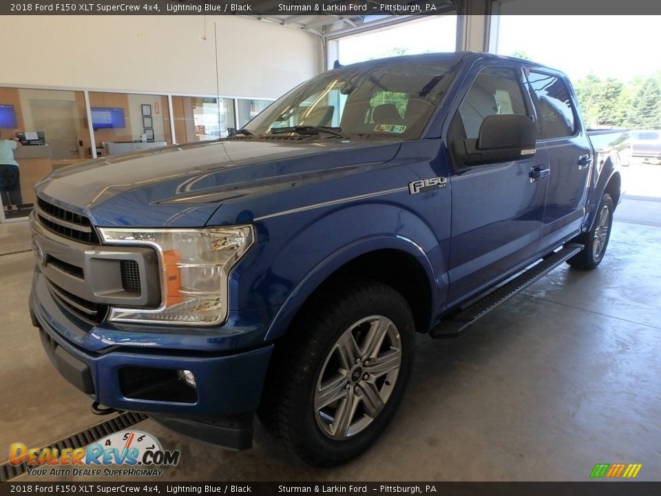 2018 Ford F150 XLT SuperCrew 4x4 Lightning Blue / Black Photo #4