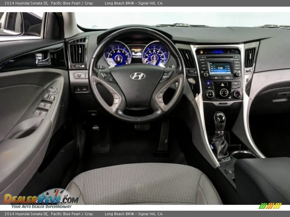 2014 Hyundai Sonata SE Pacific Blue Pearl / Gray Photo #4