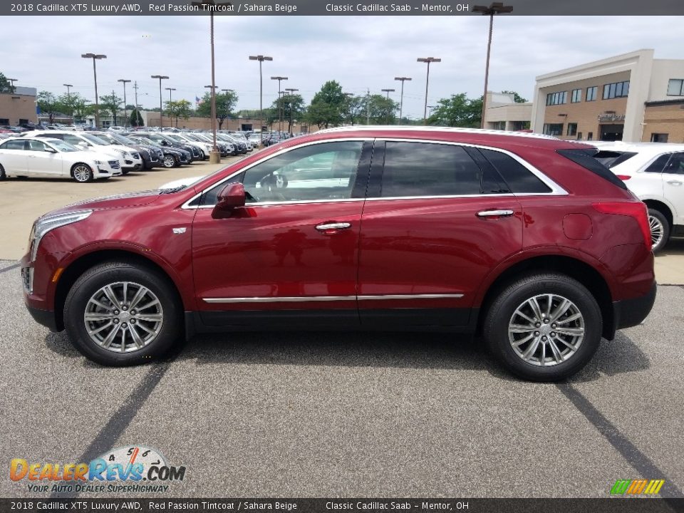2018 Cadillac XT5 Luxury AWD Red Passion Tintcoat / Sahara Beige Photo #2