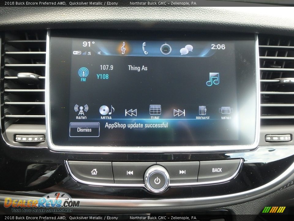 2018 Buick Encore Preferred AWD Quicksilver Metallic / Ebony Photo #19