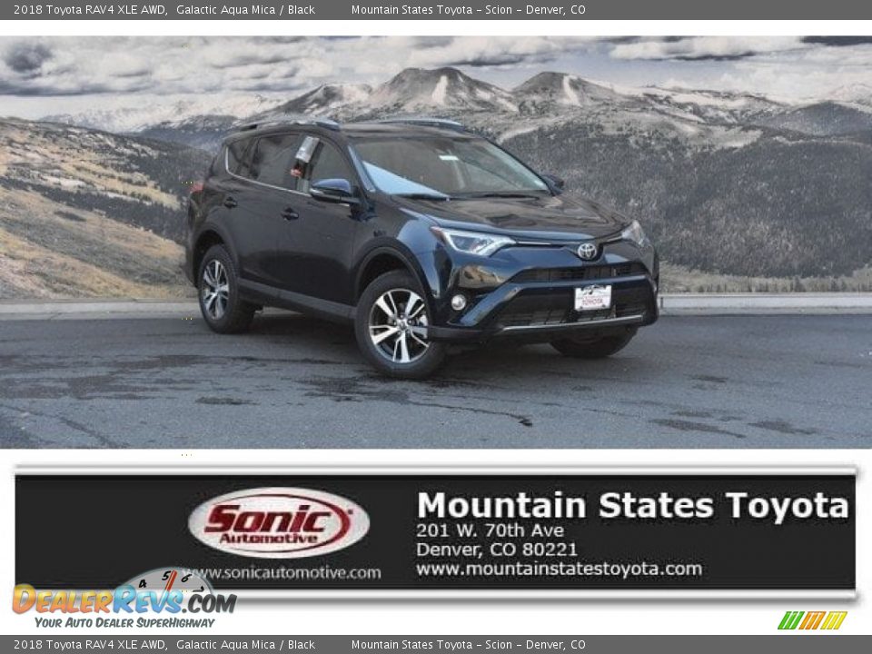 2018 Toyota RAV4 XLE AWD Galactic Aqua Mica / Black Photo #1